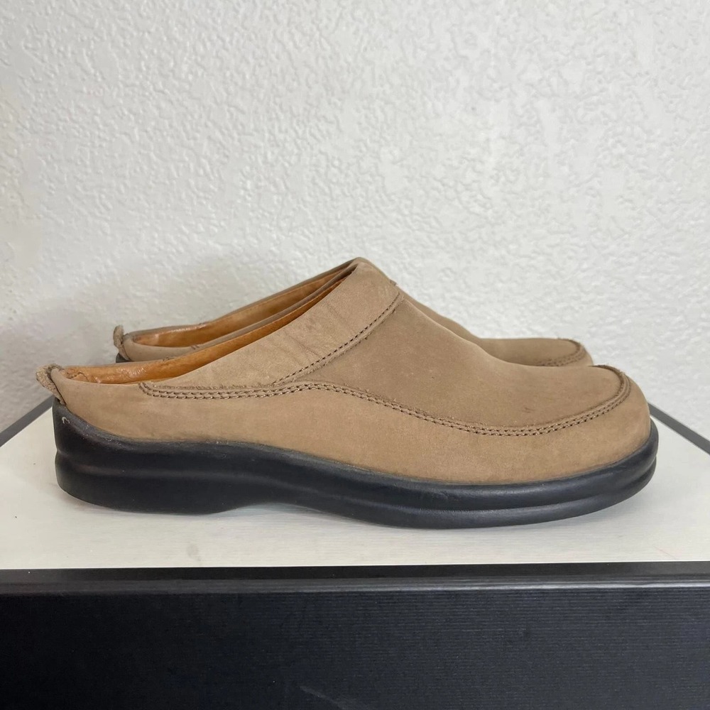 Birkenstock‎ Footprints Tan Nubuck Mule Clog Slip On Women's Size 38 EU/7 US